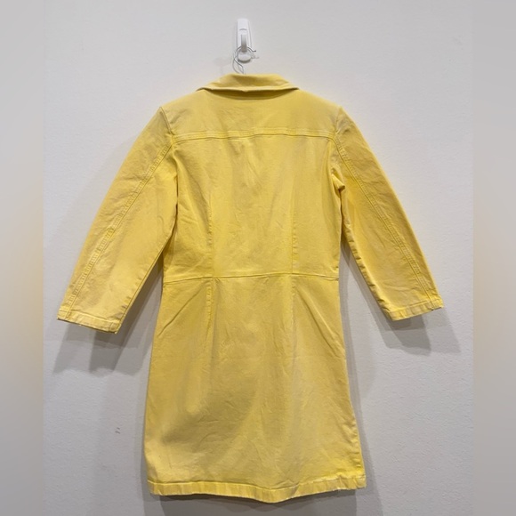 NWT Retrofete Willa Ruched Denim Mini Dress - Yellow - Picture 5 of 7